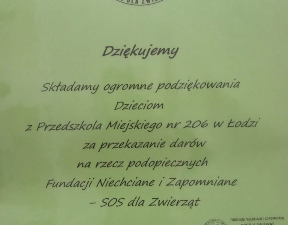 podziękowanie